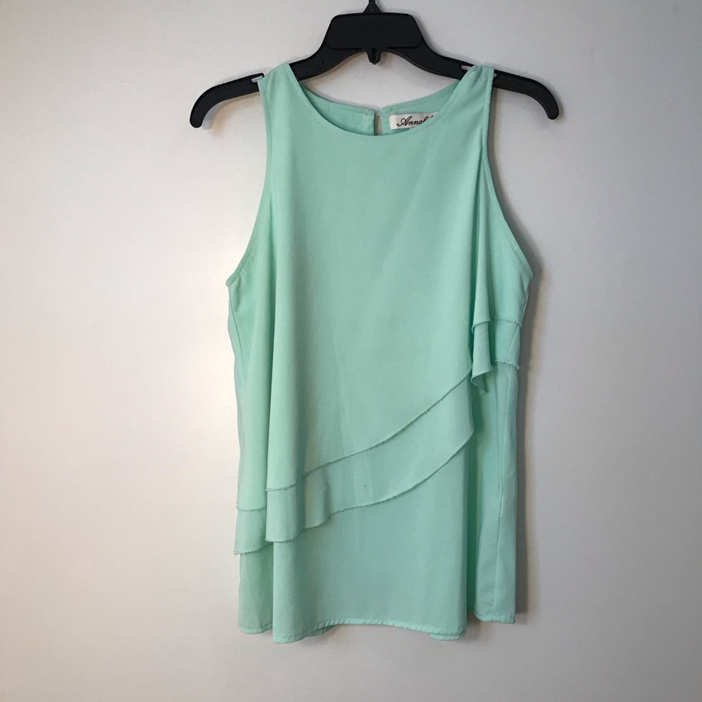Annabella Mint Green shell tank top